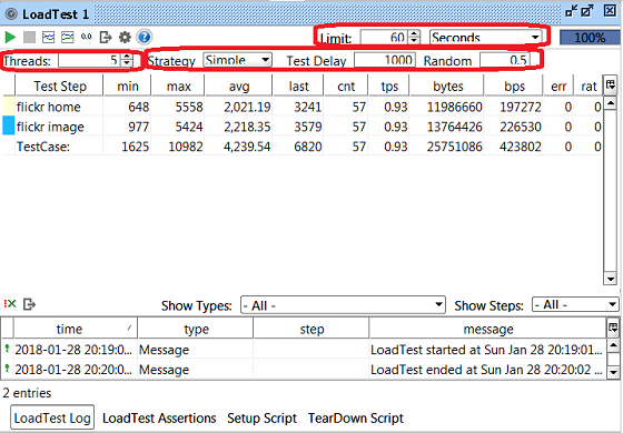 Load Test Parameters in SoapUI