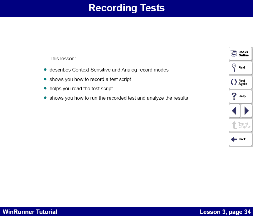 Lession 3 - Recording Tests