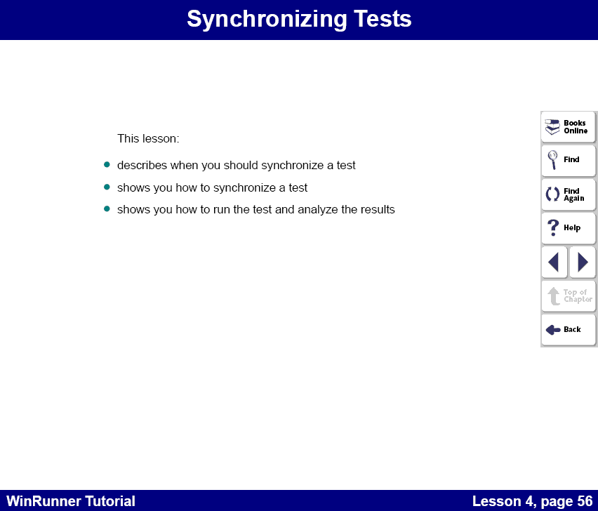 Lesson 4 - Synchronizing Tests